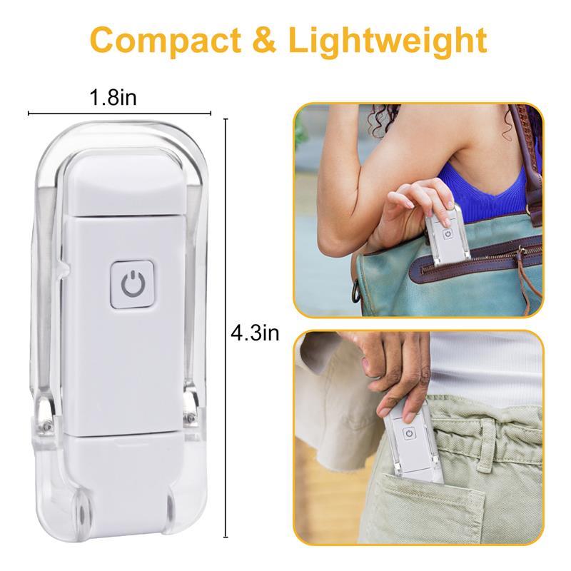 Portable Book Reading Clip Light - USB Rechargeable