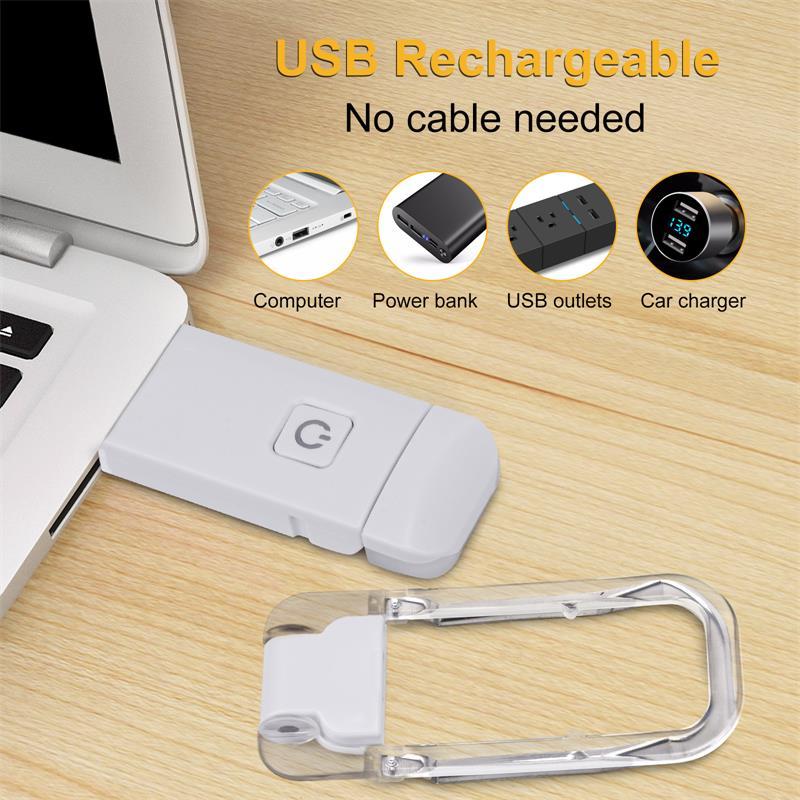 Portable Book Reading Clip Light - USB Rechargeable